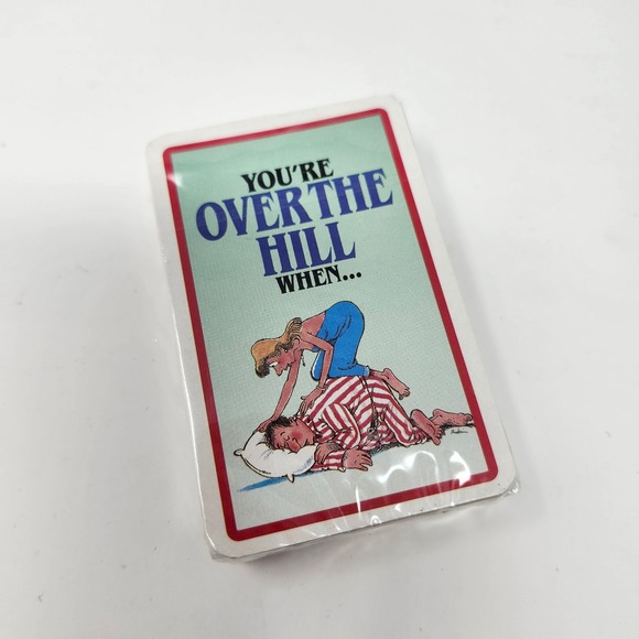 Vintage Over‎ The Hill Novelty Playing Cards Gag Gift Birthday Party Game Sealed - Picture 1 of 2